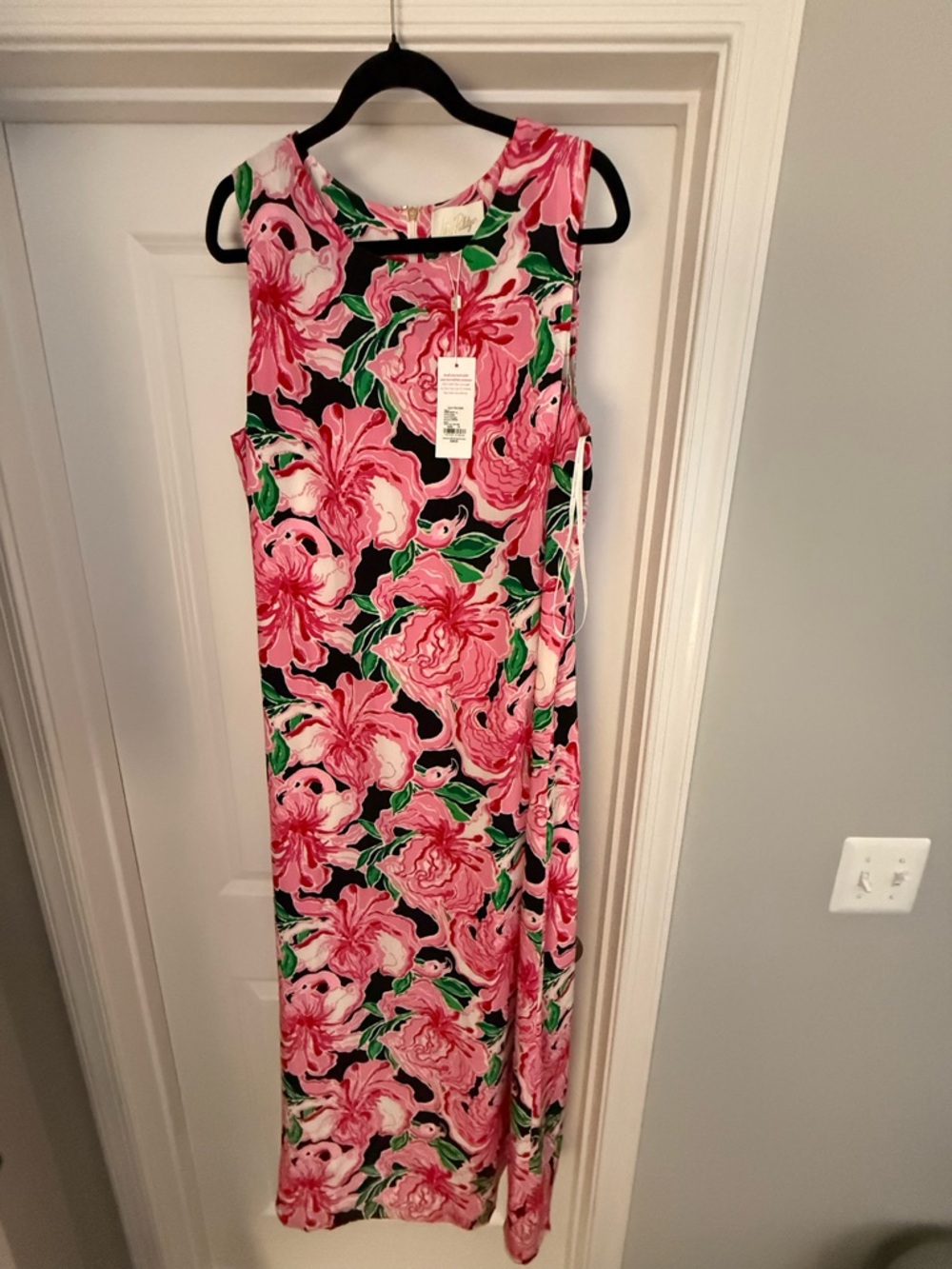 Lilly Pulitzer Pink Floral Sleeveless Maxi